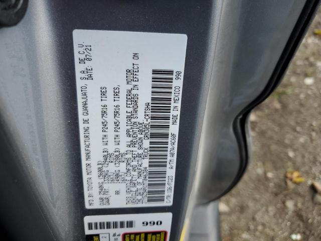 3TYSZ5AN1MT046384 - 2021 TOYOTA TACOMA ACCESS CAB ნაცრისფერი ფოტო 12