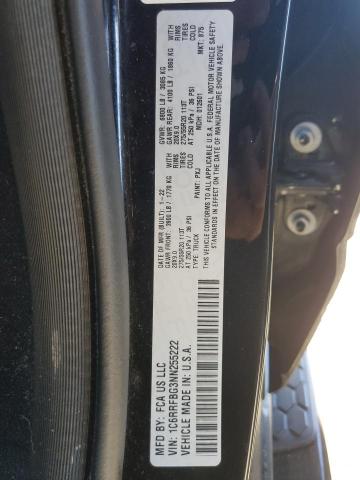 1C6RRFBG3NN255222 - 2022 RAM 1500 BIG HORN/LONE STAR BLACK photo 12