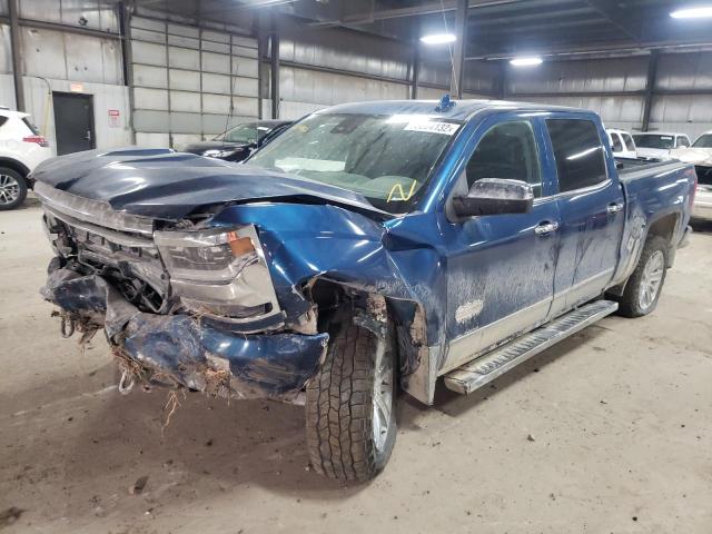 3GCUKTEC0JG223877 - 2018 CHEVROLET SILVERADO K1500 HIGH COUNTRY BLUE photo 2