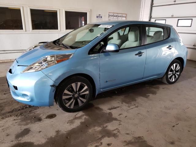 1N4AZ0CPXFC329112 - 2015 NISSAN LEAF S BLUE photo 1