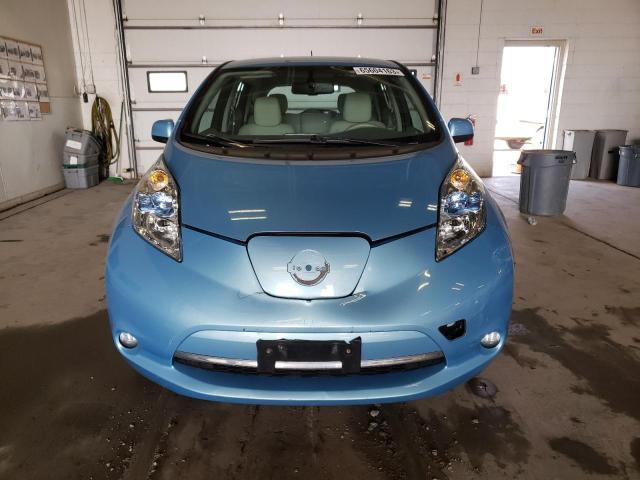 1N4AZ0CPXFC329112 - 2015 NISSAN LEAF S BLUE photo 5