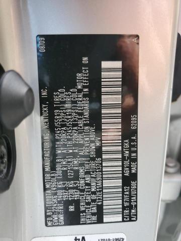 4T3ZE11A69U013706 - 2009 TOYOTA VENZA SILVER photo 14