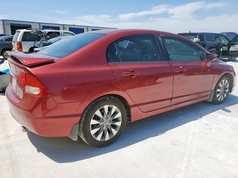 2HGFA16969H527361 - 2009 HONDA CIVIC EXL BURGUNDY photo 3