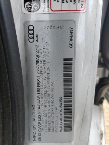 WAUGFAFCXDN154354 - 2013 AUDI A6 PREMIUM PLUS 银色 照片 12