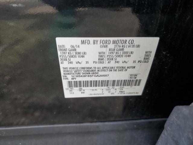 1FM5K8F85FGA20557 - 2015 FORD EXPLORER LIMITED 黑色 照片 14