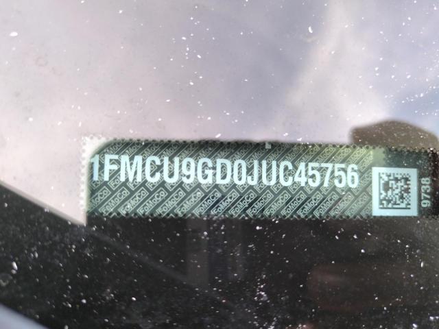 1FMCU9GD0JUC45756 - 2018 FORD ESCAPE SE Көк фото 12