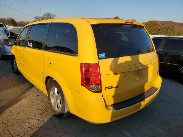 2C4RDGBG8CR366748 - 2012 DODGE GRAND CARA SE YELLOW photo 3