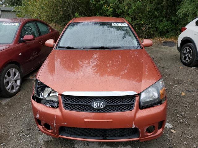 KNAFE161285011787 - 2008 KIA SPECTRA5 5 SX ORANGE photo 5