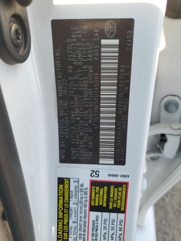 4T1G11AK5PU745388 - 2023 TOYOTA CAMRY SE NIGHT SHADE WHITE photo 12