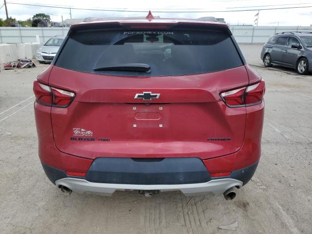 3GNKBHRS6LS594202 - 2020 CHEVROLET BLAZER 2LT RED photo 6