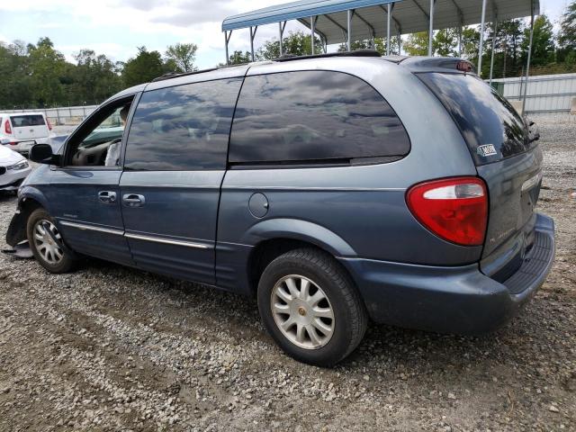 2C8GP54L21R413362 - 2001 CHRYSLER TOWN & COU LXI BLUE photo 2