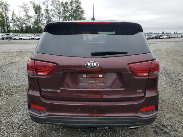 5XYPGDA58KG454215 - 2019 KIA SORENTO LX BURGUNDY photo 6