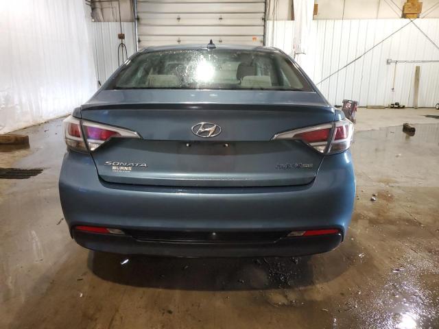 KMHE24L17GA037364 - 2016 HYUNDAI SONATA HYBRID BLUE photo 6