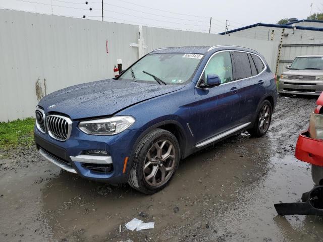 5UXTY5C09M9E48299 - 2021 BMW X3 XDRIVE30I BLUE photo 1