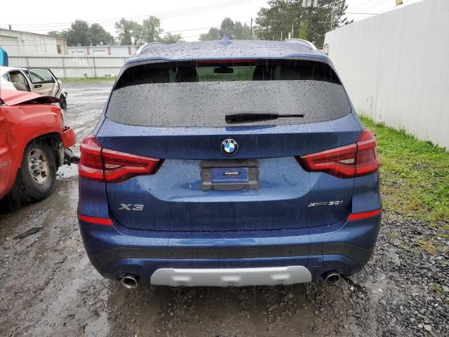 5UXTY5C09M9E48299 - 2021 BMW X3 XDRIVE30I BLUE photo 6