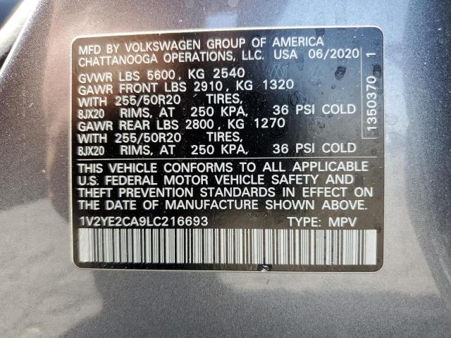 1V2YE2CA9LC216693 - 2020 VOLKSWAGEN ATLAS CROS SE Серый фото 13