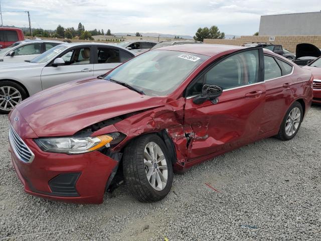 3FA6P0LU1KR256578 - 2019 FORD FUSION SE RED photo 1