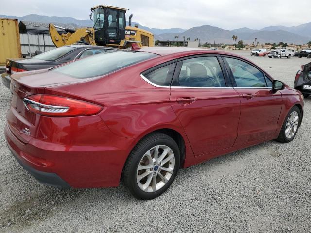 3FA6P0LU1KR256578 - 2019 FORD FUSION SE RED photo 3