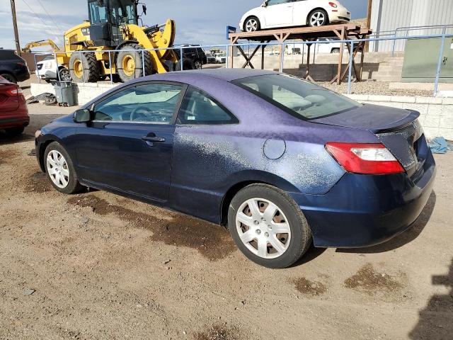 2HGFG12667H530543 - 2007 HONDA CIVIC LX BLUE photo 2