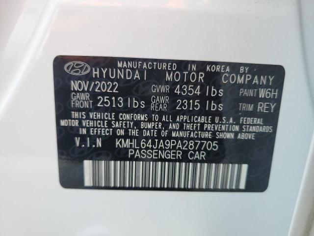 KMHL64JA9PA287705 - 2023 HYUNDAI SONATA SEL WHITE photo 12