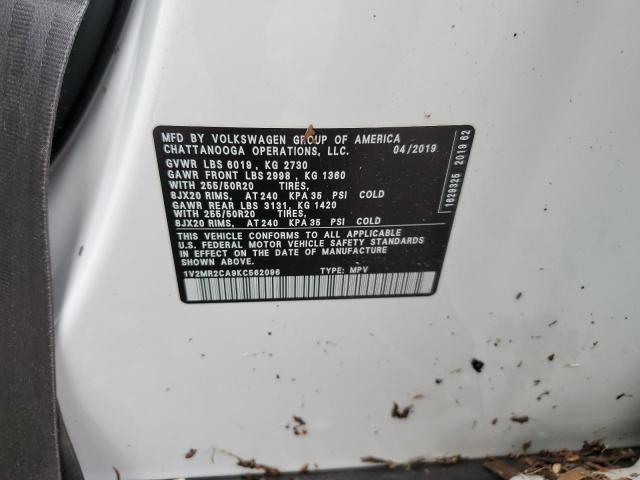 1V2MR2CA9KC562096 - 2019 VOLKSWAGEN ATLAS SEL Ağ foto 13