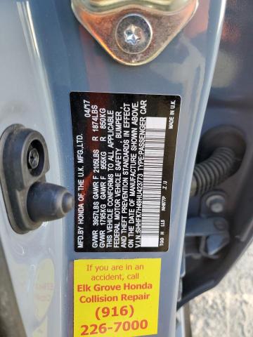 SHHFK7H49HU423773 - 2017 HONDA CIVIC SPORT 灰色 照片 12