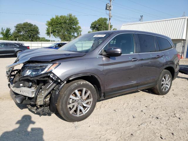 5FNYF6H55KB091307 - 2019 HONDA PILOT EXL GRAY photo 1