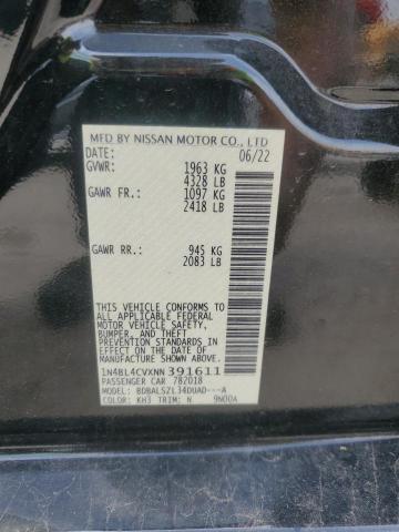 1N4BL4CVXNN391611 - 2022 NISSAN ALTIMA SR BLACK photo 12