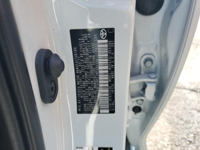 5YFS4MCE2MP080196 - 2021 TOYOTA COROLLA SE Blanc photo 12