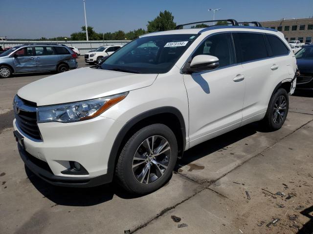 5TDJKRFH7GS248589 - 2016 TOYOTA HIGHLANDER XLE WHITE photo 1