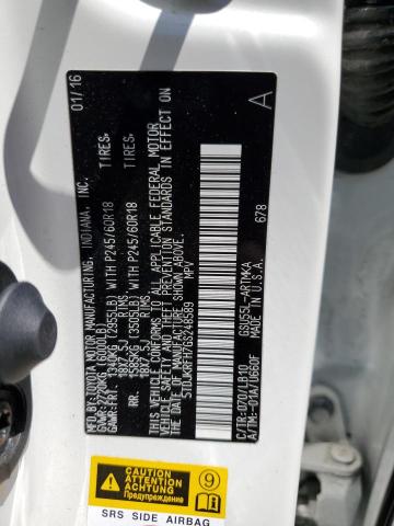 5TDJKRFH7GS248589 - 2016 TOYOTA HIGHLANDER XLE WHITE photo 14