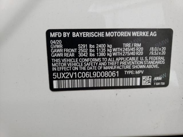 5UX2V1C06L9D08061 - 2020 BMW X4 XDRIVE30I WHITE photo 12