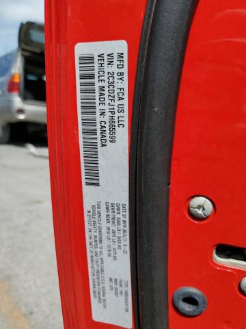 2C3CDZFJ1PH665599 - 2023 DODGE CHALLENGER R/T SCAT PACK RED photo 13