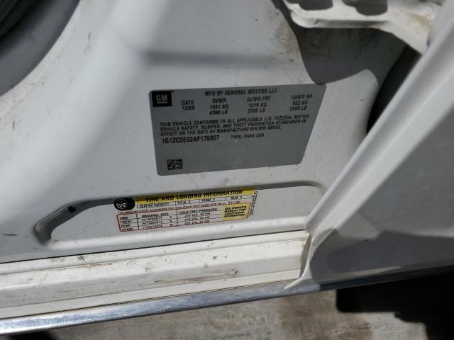 1G1ZC5E02AF179007 - 2010 CHEVROLET MALIBU 1LT Blanc photo 12