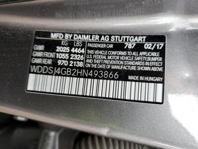 WDDSJ4GB2HN493866 - 2017 MERCEDES-BENZ CLA 250 4MATIC GRAY photo 12