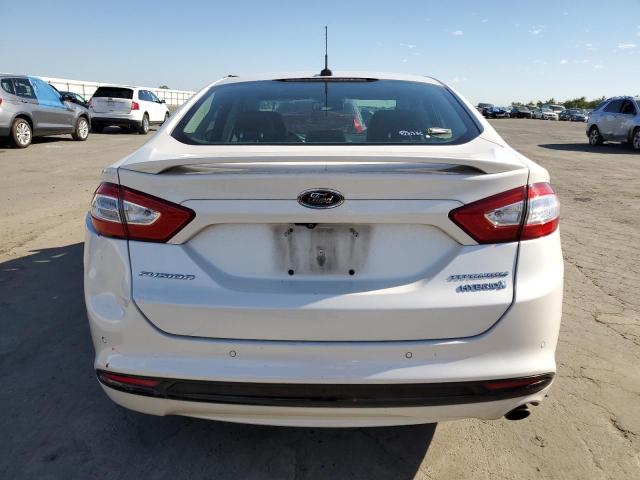 3FA6P0RU6ER393592 - 2014 FORD FUSION TITANIUM HEV WHITE photo 6