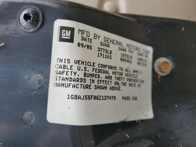 1G8AJ55F06Z137479 - 2006 SATURN ION LEVEL 2 GOLD photo 12