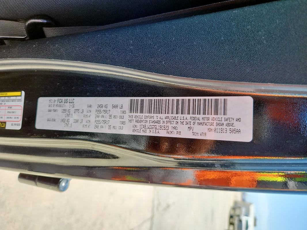 1C4BJWDG7GL191523 - 2016 JEEP WRANGLER U SPORT BLACK photo 13