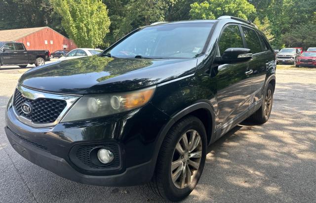 5XYKUDA26BG038804 - 2011 KIA SORENTO EX BLACK photo 2