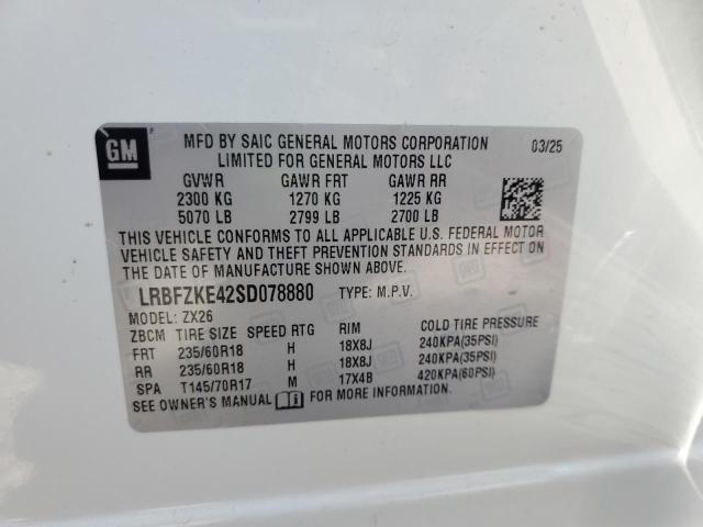 LRBFZKE42SD078880 - 2025 BUICK ENVISION PREFERRED WHITE photo 13