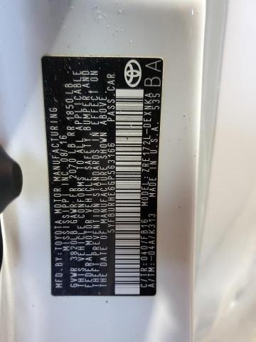 5YFBURHE6GP563166 - 2016 TOYOTA COROLLA L WHITE photo 13