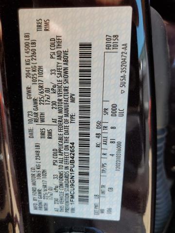 1FMCU9GN1PUB42654 - 2023 FORD ESCAPE ACTIVE მუქწითელი ფოტო 13