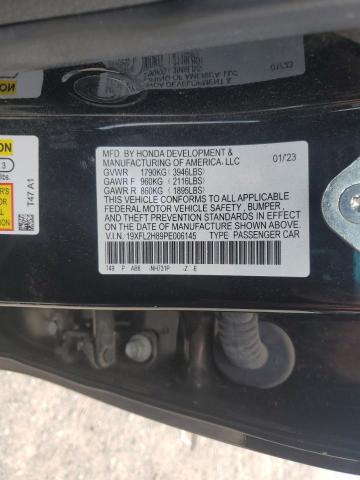 19XFL2H89PE006145 - 2023 HONDA CIVIC SPORT Schwarz Foto 12