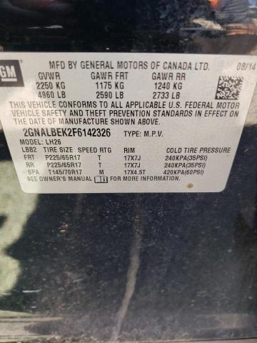 2GNALBEK2F6142326 - 2015 CHEVROLET EQUINOX LT BLACK photo 13