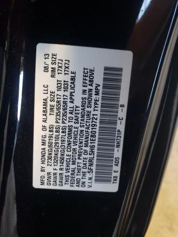 5FNRL5H61EB019721 - 2014 HONDA ODYSSEY EXL BLACK photo 13