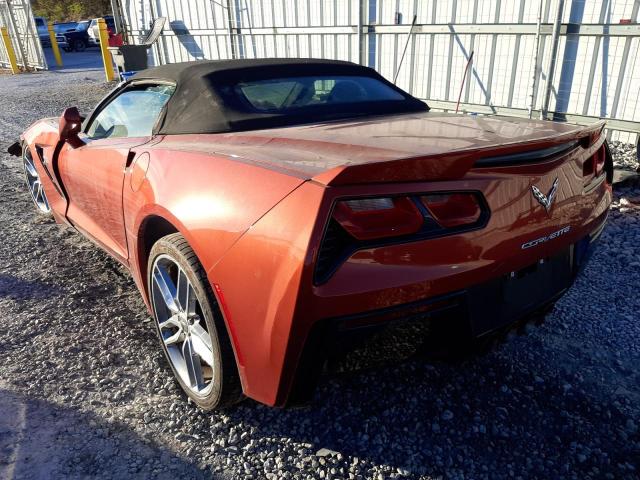 1G1YM3D75F5110644 - 2015 CHEVROLET CORVETTE STINGRAY Z51 3LT ORANGE photo 3