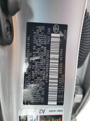 4T1BK3DB0BU375653 - 2011 TOYOTA AVALON BASE Gümüş foto 12