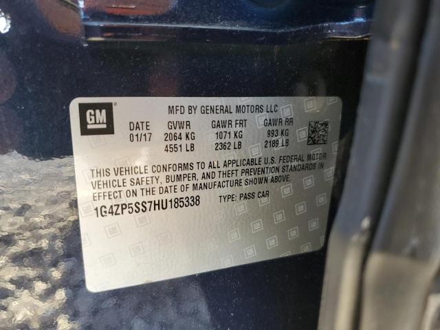 1G4ZP5SS7HU185338 - 2017 BUICK LACROSSE ESSENCE ლურჯი ფოტო 12