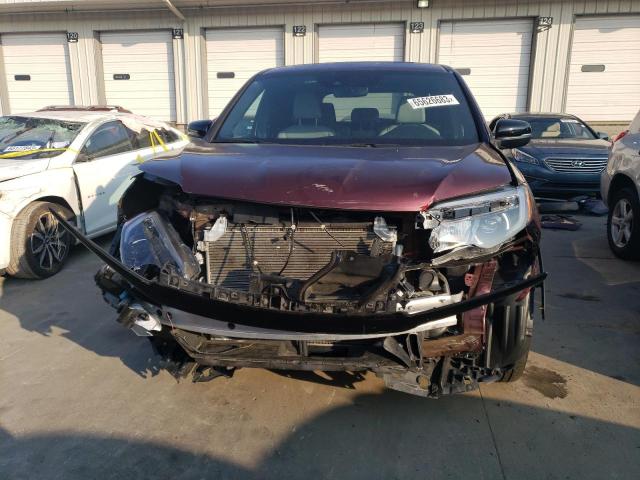 5FNYF8H54MB018797 - 2021 HONDA PASSPORT EXL MAROON photo 5