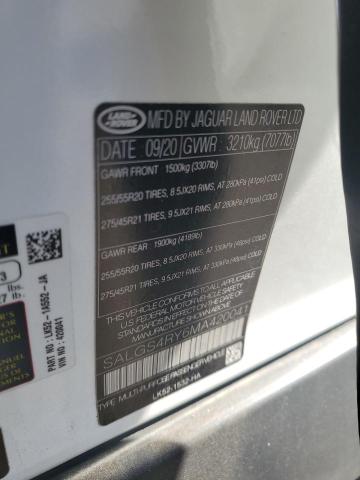 SALGS4RY6MA420041 - 2021 LAND ROVER RANGE ROVE HSE WHITE photo 13